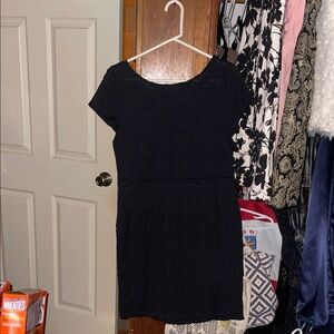 Elegant Black Lace Petite Dress